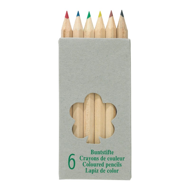 6 petits crayons en couleur TINY TREE