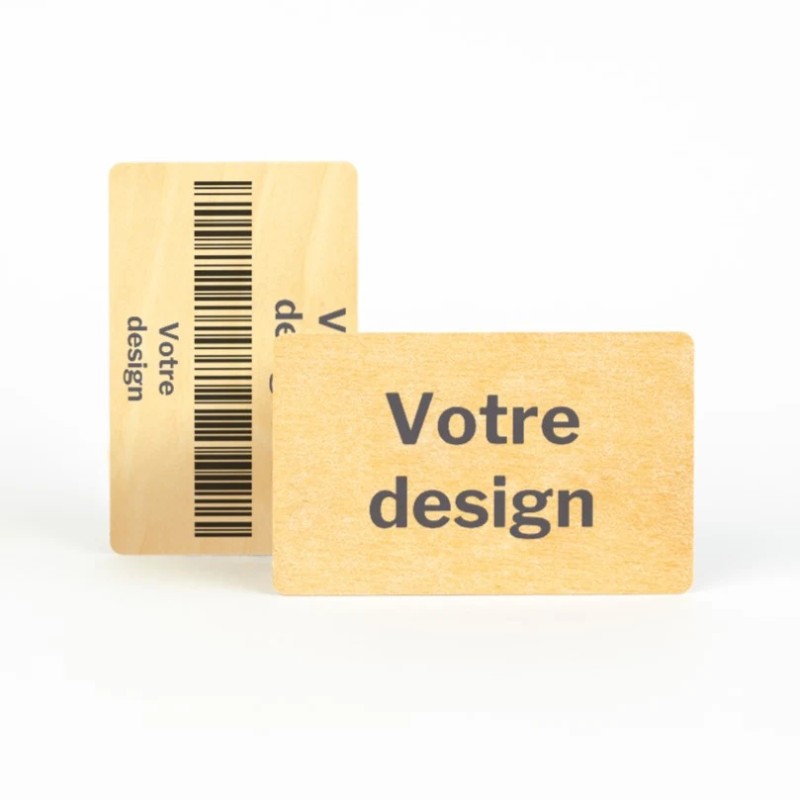 Carte de fidélité en bois Woodfid imprimée