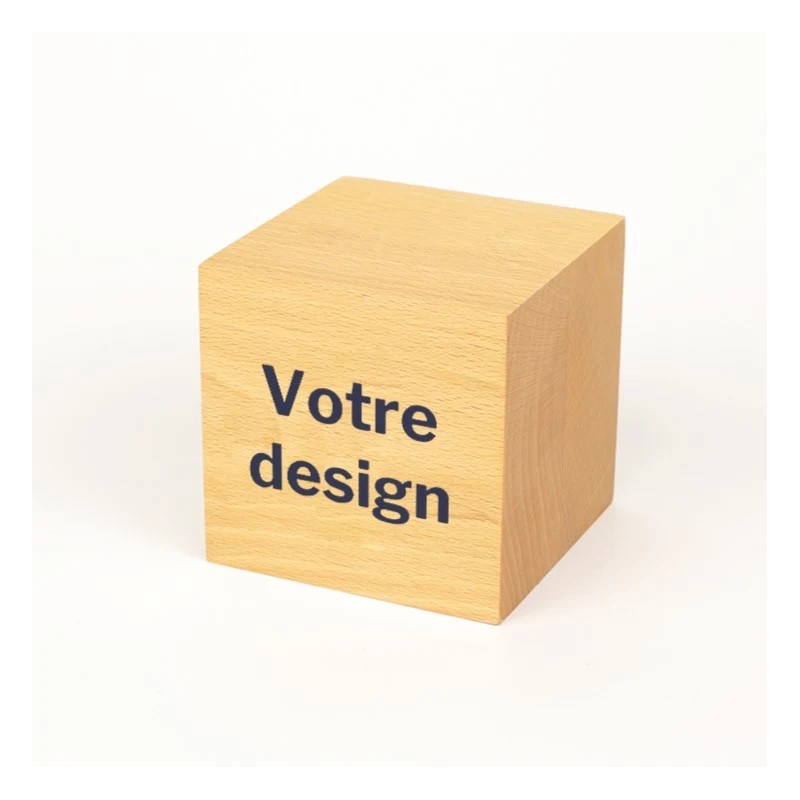 Presse Papier cube en bois massif