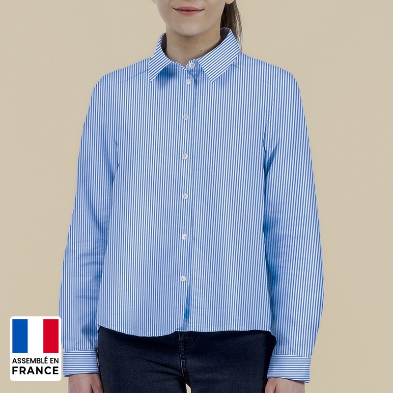 Chemise évasée A rayures Femme