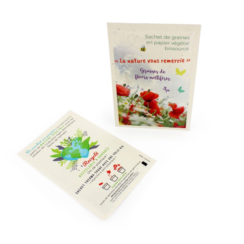Sachet de graines papier végétal 100x150 mm