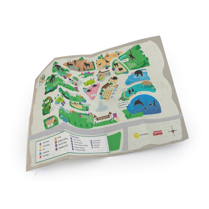 Plan touristique papier graines